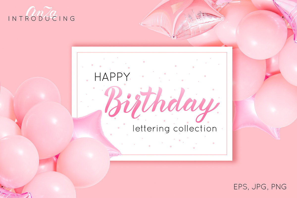 Happy Birthday Lettering Emblems in Objects - product preview 8
