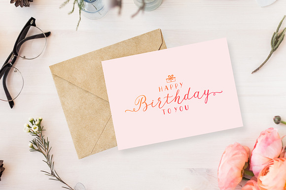 Happy Birthday Lettering Emblems in Objects - product preview 7