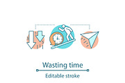 Wasting time concept icon