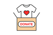 Clothes donating color icon