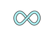 Infinity sign color icon