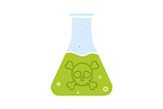Poison bottle glyph color icon