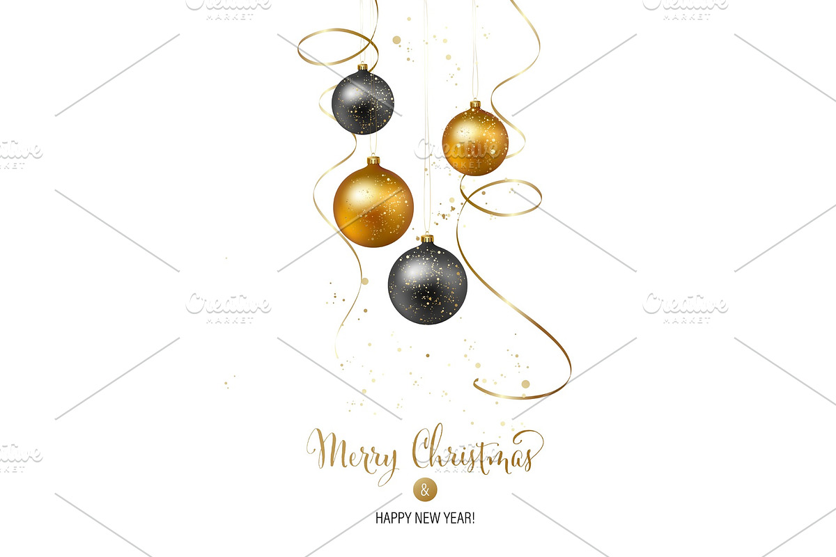 Christmas background with gold in Illustrations - product preview 8