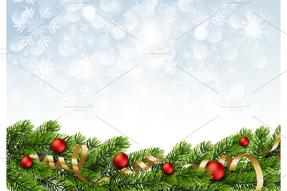 Christmas green Pine Branches and in Illustrations - product preview 8