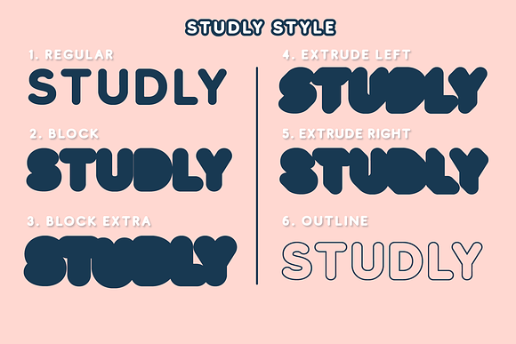 Studly - Layered Font Family in Sans-Serif Fonts - product preview 3
