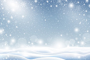 Winter background of falling snow