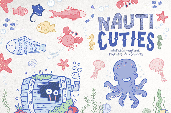 Cute Nautical Creatures and Elements in Objects - product preview 4