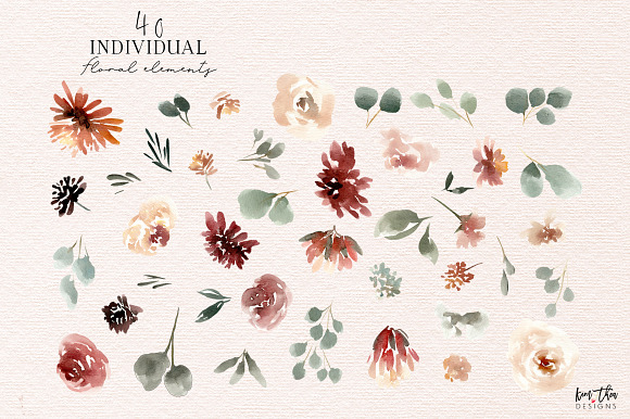 Moody Boho Floral Set in Illustrations - product preview 7