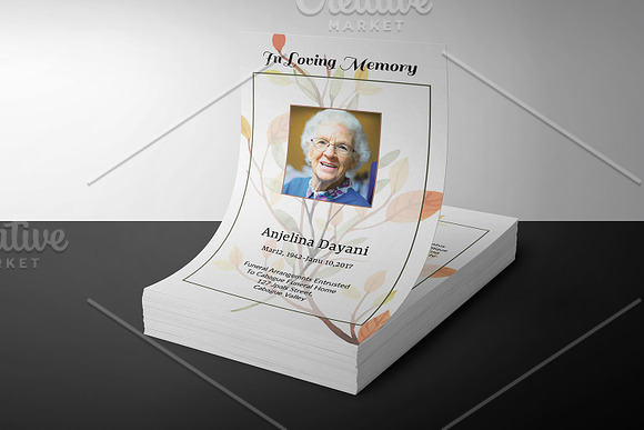 Funeral Prayer Card -V08 in Card Templates - product preview 2