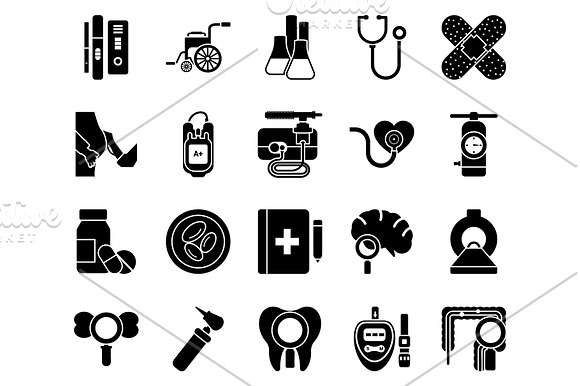 55 Health Checkup Flat Icons in Icons - product preview 4