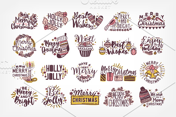 Christmas handwritten lettering in Illustrations - product preview 4