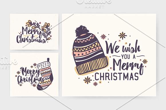 Christmas handwritten lettering in Illustrations - product preview 7