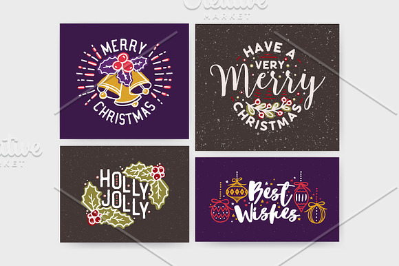 Christmas handwritten lettering in Illustrations - product preview 9