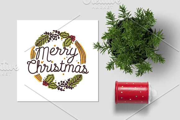 Christmas handwritten lettering in Illustrations - product preview 14