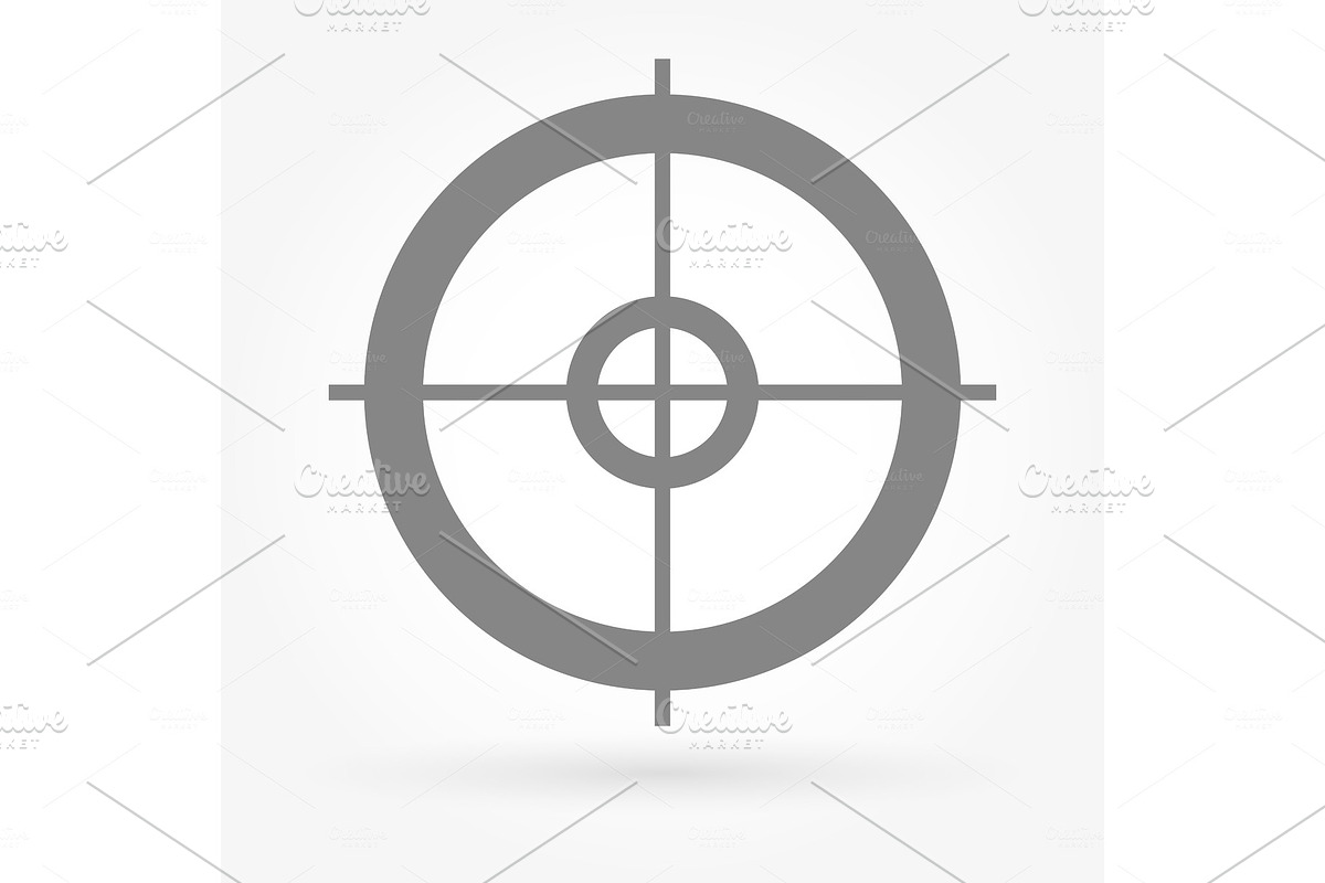 Crosshair icon on white in Objects - product preview 8