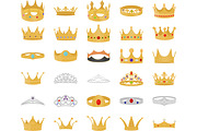 30 Royal and Fancy Crown Vector Icon
