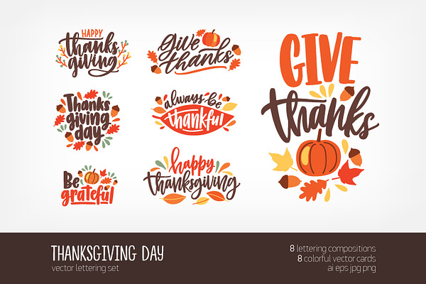 Thanksgiving day letterings