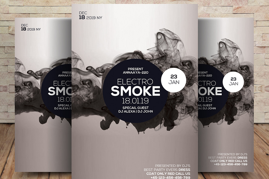 Electro Smokes Flyer in Flyer Templates - product preview 8