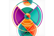Creative circles geometric abstract