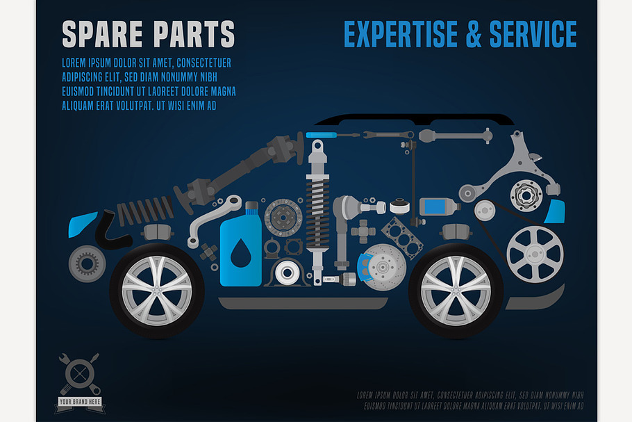 Spare Parts Car Poster in Illustrations - product preview 8