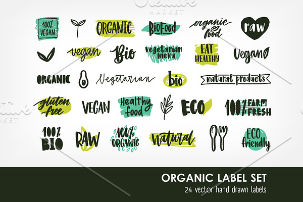Organic labels set