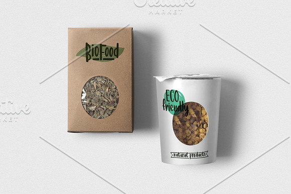 Organic labels set in Objects - product preview 3