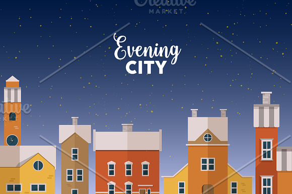 City in winter in Illustrations - product preview 2