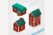 3D Isometric Houses