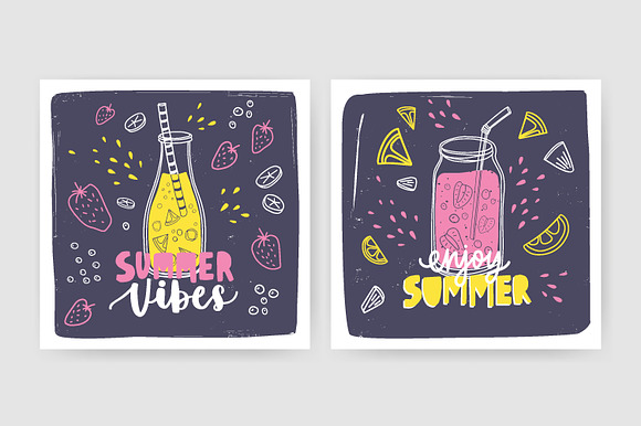 Smoothies in glasses, bottles, jars in Illustrations - product preview 7