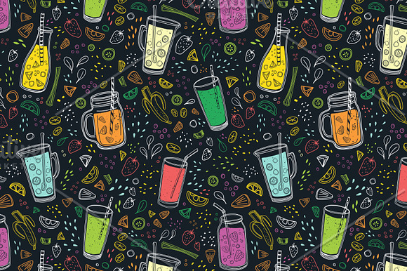 Smoothies in glasses, bottles, jars in Illustrations - product preview 13