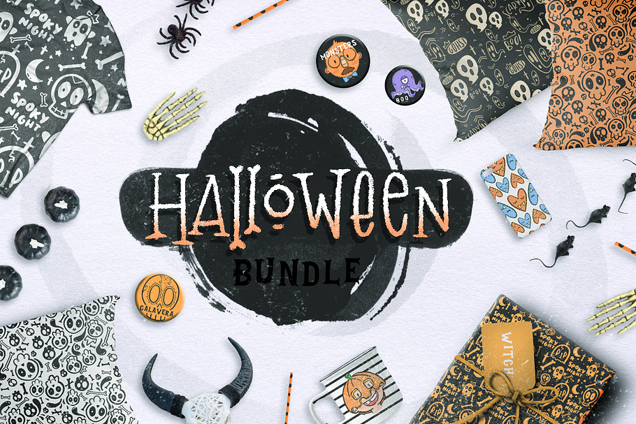 Halloween BUNDLE + 150 ELEMENTS! in Illustrations - product preview 8