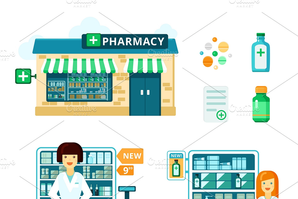 Pharmacy icon set in Icons - product preview 8