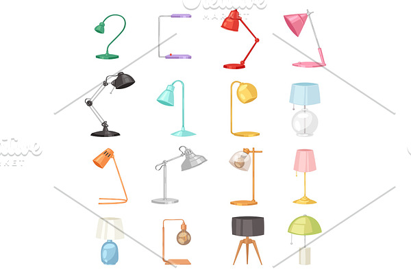 Table lamp vector desklamp and