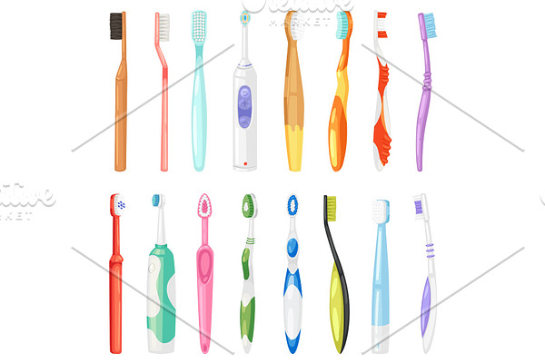 Toothbrushe vector dental hygiene