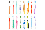 Toothbrushe vector dental hygiene