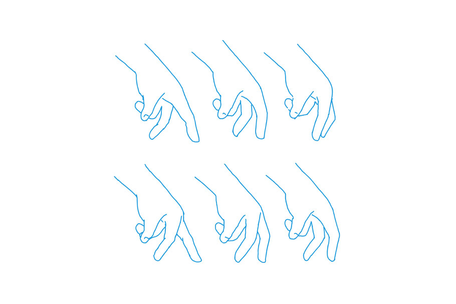Hand Walk Cycle Sequence Drawing