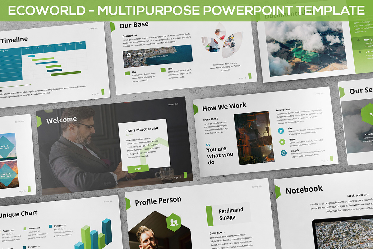 Ecoworld - Powerpoint Presentation in PowerPoint Templates - product preview 8