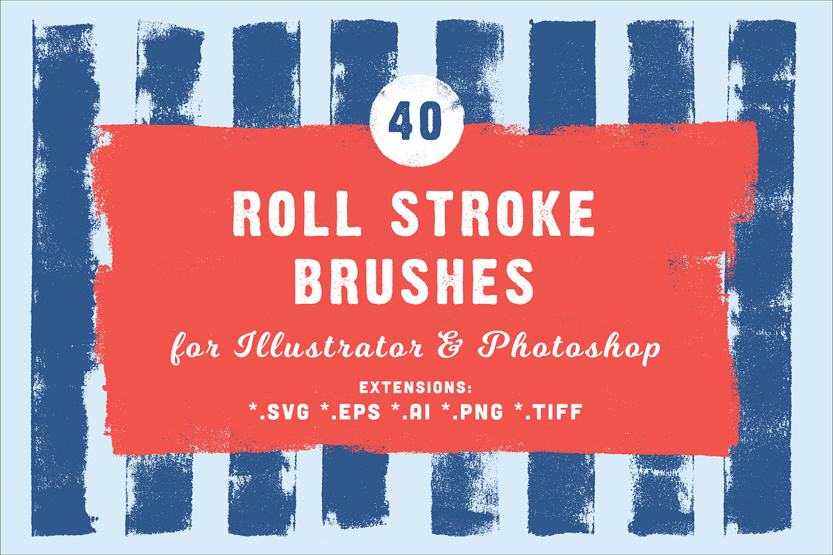 40 Roll Stroke Brushes for Ai & Ps in Add-Ons - product preview 8