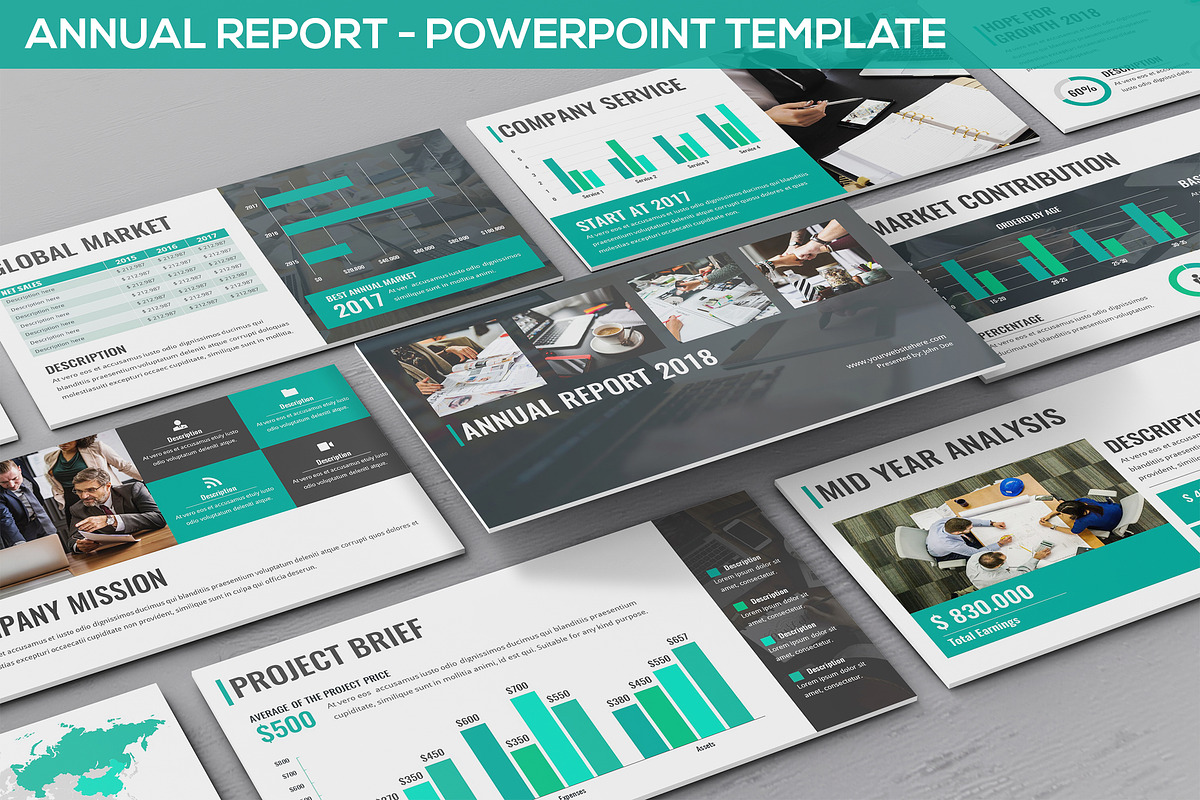 Annual Report - Powerpoint Template in PowerPoint Templates - product preview 8