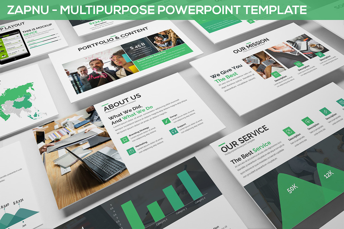 Zapnu - Multipurpose Powerpoint in PowerPoint Templates - product preview 8