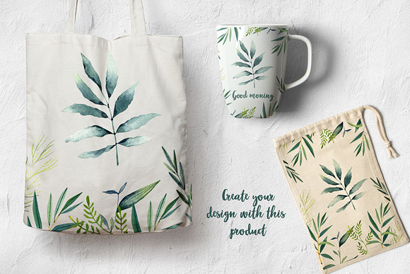 Watercolor Herbs in Illustrations - product preview 5