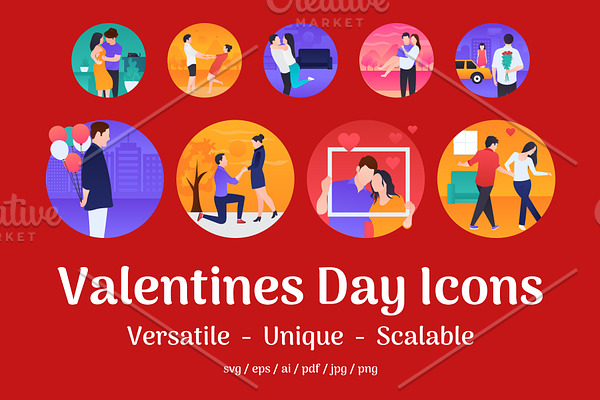 75 Valentines Day Icons