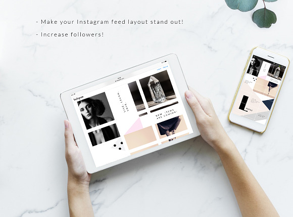 Instagram PUZZLE template -Geometric in Instagram Templates - product preview 2