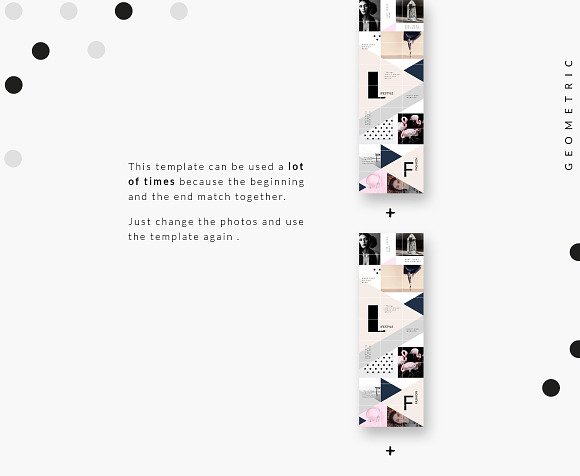Instagram PUZZLE template -Geometric in Instagram Templates - product preview 4