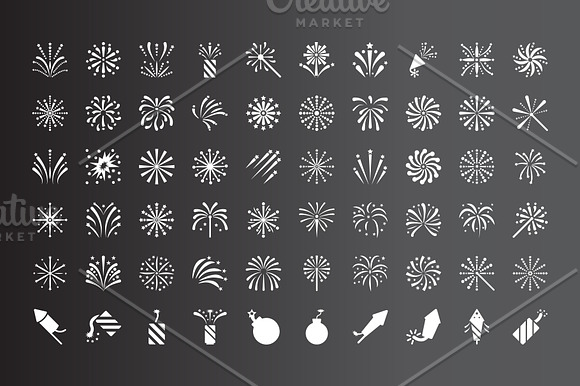 100 Fireworks Icon in Icons - product preview 1