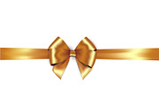 Shiny golden satin ribbon and gold