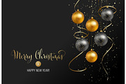 Christmas background with gold