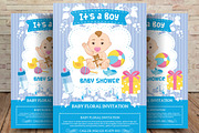 Floral Baby Shower Invitation Card