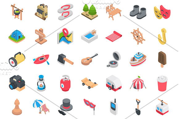 55 Camping Isometric Icon in Icons - product preview 1