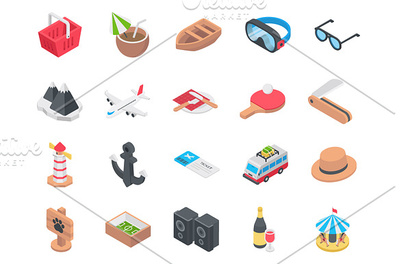 55 Camping Isometric Icon in Icons - product preview 2